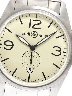 Bell ＆ Ross vintage BR123-95 Small Second Date beige Dial Automatic Men's_938604